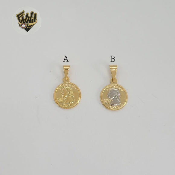 (1-2467-3) Gold Laminate - Coin Pendants - BGF