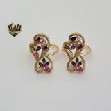 (1-3137-1) Gold Laminate - CZ Hearts Ring - BGO - Fantasy World Jewelry