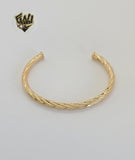 (1-4075) Gold Laminate - 4mm Twisted Open Bangles - BGF