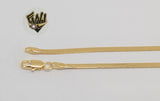 (1-0214) Gold Laminate - 2.5mm Herringbone Anklet - 10" - BGF - Fantasy World Jewelry