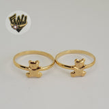 (1-3007) Gold Laminate- Ring with Teddy Bear -BGO - Fantasy World Jewelry