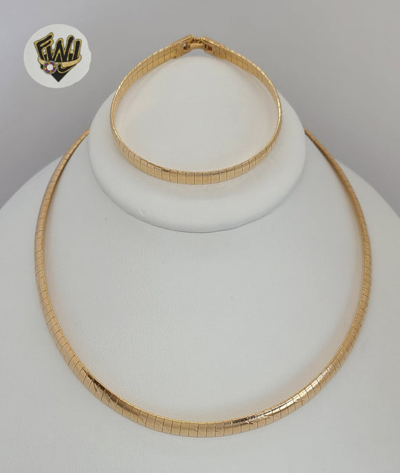 (1-6285) Gold Laminate - Plain Snake Set - BGO