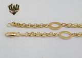 (1-0207) Gold Laminate - 4.5mm Rolo Link Anklet- 10" - BGF - Fantasy World Jewelry
