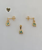 (1-6472) Gold Laminate- Ladybug Set - BGF - Fantasy World Jewelry