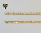 (1-1637) Laminado de oro - Cadena de eslabones Figaro de 6 mm - BGO