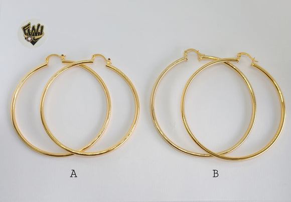 (1-2836) Gold Laminate - Plain Hoops - BGO - Fantasy World Jewelry
