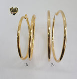 (1-2849) Gold Laminate - Plain Hoops - BGO - Fantasy World Jewelry