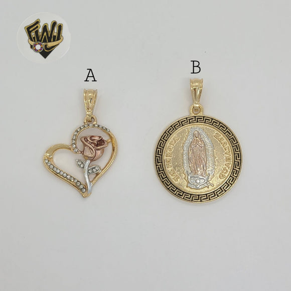 (1-2314-1) Gold Laminate - Three Tone Pendants - BGO