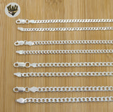 (sv-cl-01) 925 Sterling Silver - Curb Link Chains. - Fantasy World Jewelry