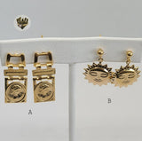 (1-1111) Gold Laminate Earrings - BGF - Fantasy World Jewelry