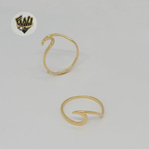 (1-3022) Gold Laminate - Waves Ring - BGF - Fantasy World Jewelry