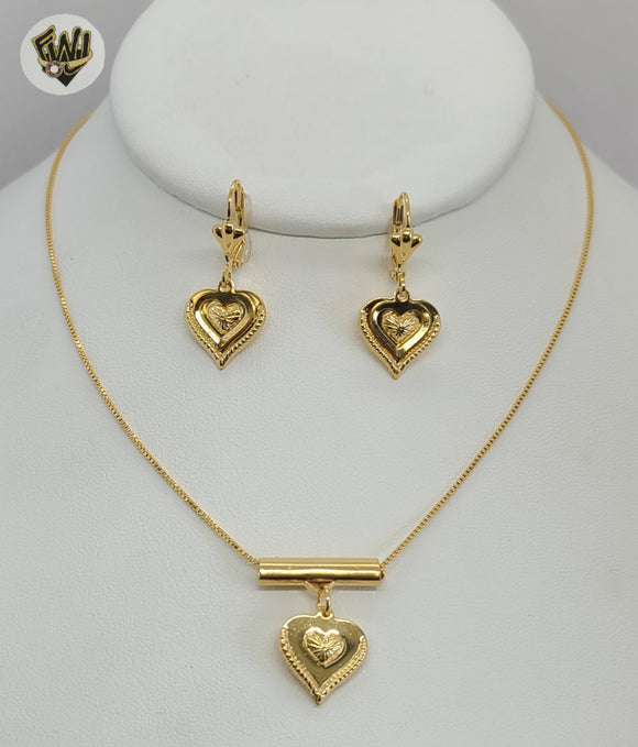 (1-6015) Gold Laminate - Heart Set - BGF - Fantasy World Jewelry