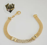 (1-0875) Gold Laminate - 7.5mm Alternative Bracelet - 7" - BGF - Fantasy World Jewelry