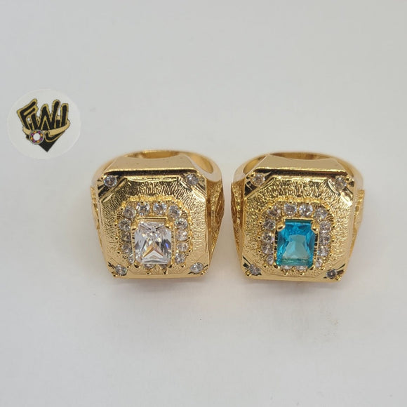 (1-3158) Gold Laminate -CZ Men Ring - BGO - Fantasy World Jewelry