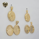 (1-2307-1) Laminado de Oro - Colgantes de Medallón Abierto - BGF