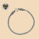 (2-0428) 925 Sterling Silver - 4mm Alternative Bracelet for Men. - Fantasy World Jewelry