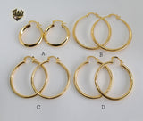 (1-2826) Gold Laminate - Plain Hoops - BGO - Fantasy World Jewelry