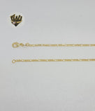 (1-6243) Gold Laminate - 2.5mm Religious Charms Necklace - BGF - Fantasy World Jewelry