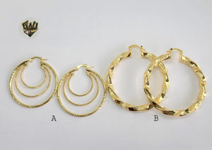 (1-2742) Gold Laminate Hoops - BGO - Fantasy World Jewelry