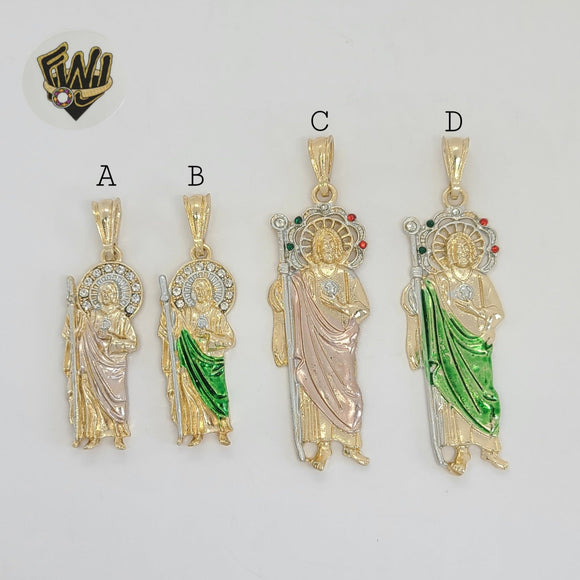 (1-2385-1) Laminado Oro - Colgantes San Judas - BGO