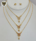 (1-6398) Gold Laminate - Butterfly Set - BGO - Fantasy World Jewelry