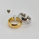 (4-0009) Stainless Steel - Classic Chunky Band Ring. - Fantasy World Jewelry