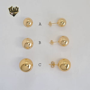 (1-1067) Gold Laminate - Stud Earrings - BGF