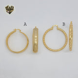 (1-2743) Gold Laminate Hoops - BGO