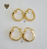 (1-2934) Gold Laminate Hoops - BGO - Fantasy World Jewelry