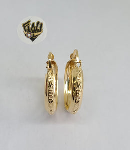 (1-2591-D) Gold Laminate Love Hoops - BGF - Fantasy World Jewelry