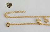 (1-0199-1) Gold Laminate - 2mm Rolo Anklets w/Charms - 9" - BGO - Fantasy World Jewelry