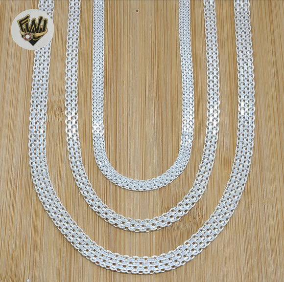 (sv-bmark-01) 925 Sterling Silver - Bismark Link Chains. - Fantasy World Jewelry