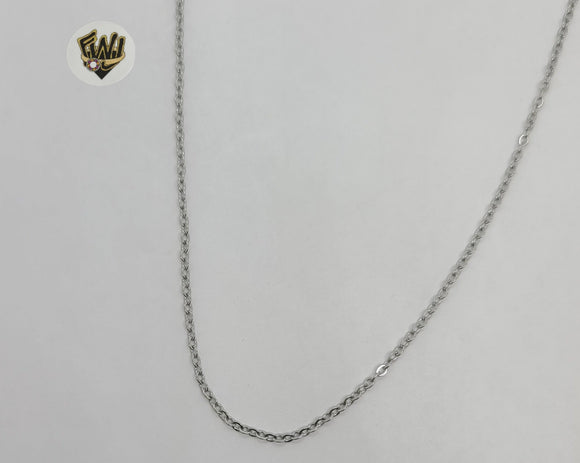 (4-3262) Stainless Steel - 2mm Thin Rolo Link Chain. - Fantasy World Jewelry