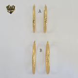 (1-2744-2) Laminado de Oro - Aros Corte Diamante - BGO