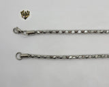 (4-3152-1) Stainless Steel - 4mm Popcorn Link Chain - 18" - Fantasy World Jewelry