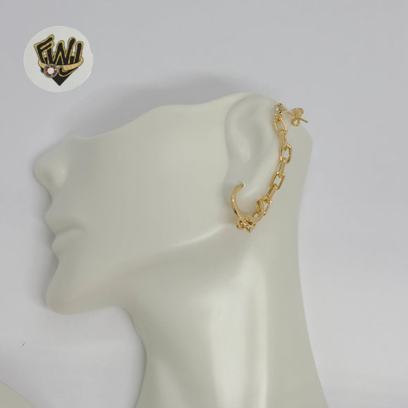 (1-1241) Gold Laminate - Two Hole Earrings - BGF - Fantasy World Jewelry
