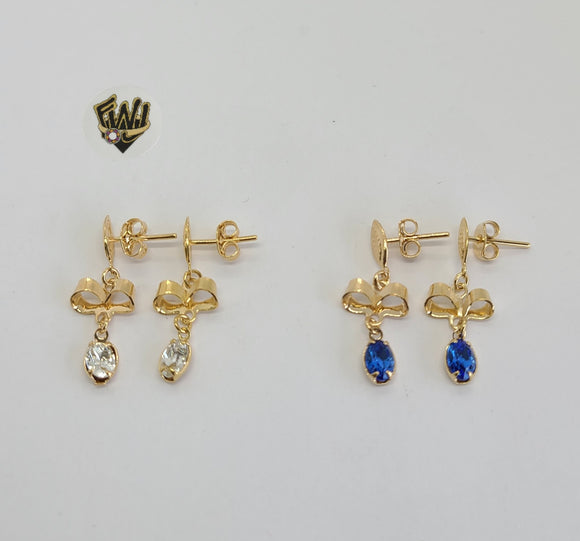(1-1113-1) Gold Laminate - Crystals Earrings - BGO - Fantasy World Jewelry