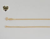 (1-1671) Gold Laminate - 2mm Flat Balls Link Chain - BGF