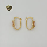 (1-2930) Gold Laminate - Zircon Hoops - BGO - Fantasy World Jewelry