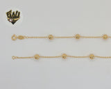 (1-1567) Laminado de oro - Rolo de 6 mm de largo con cadena de eslabones de bolas - BGF