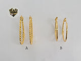 (1-2691) Gold Laminate Hoops - BGF - Fantasy World Jewelry