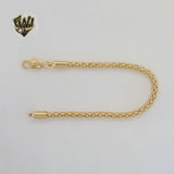 (1-0441) Gold Laminate - 4mm Popcorn Link Bracelet - BGF