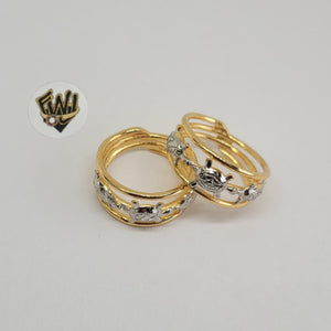 (1-3102) Gold Laminate-2 Tone Turtle Ring - BGO - Fantasy World Jewelry