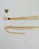 (1-6307) Gold Laminate - Layering Necklace - BGF - Fantasy World Jewelry