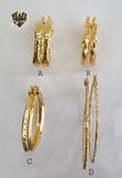 (1-2700) Gold Laminate Hoops - BGO - Fantasy World Jewelry