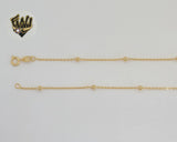 (1-1577) Laminado de oro - Cadena de bolas de eslabones Rolo de 3 mm - BGF