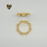(1-3028) Gold Laminate - Paper Clip Ring - BGF - Fantasy World Jewelry