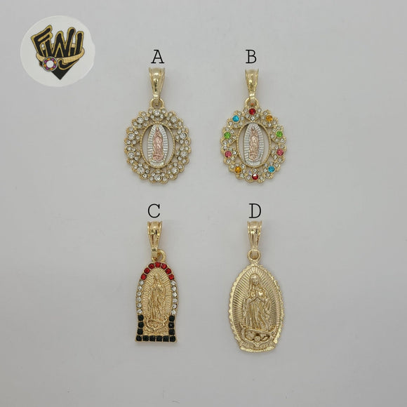 (1-2247) Gold Laminate - Guadalupe Virgin Pendants - BGO