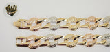 (1-0827) Gold Laminate - 20.5mm Open Link Bracelet - 8" - BGO - Fantasy World Jewelry