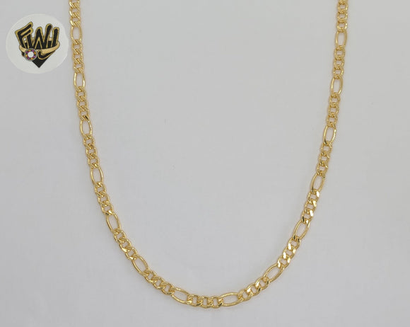 (1-1958) Gold Laminate - 4mm Figaro Link Chain - BGF